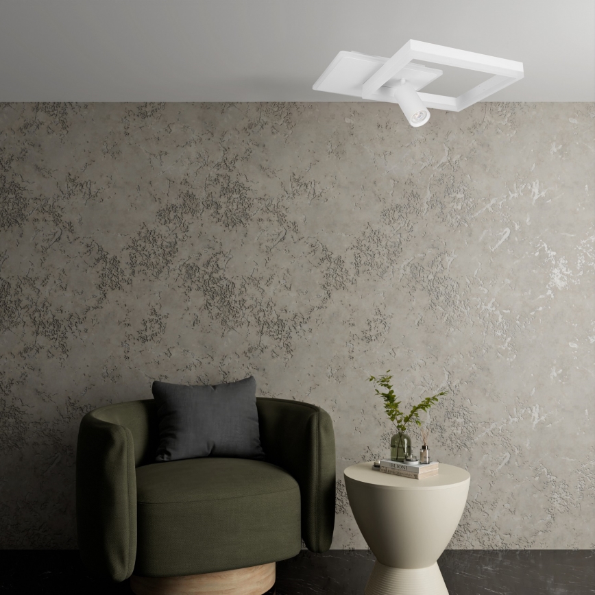 LED taklampa LED/38W/230V + 1xGU10/30W vit