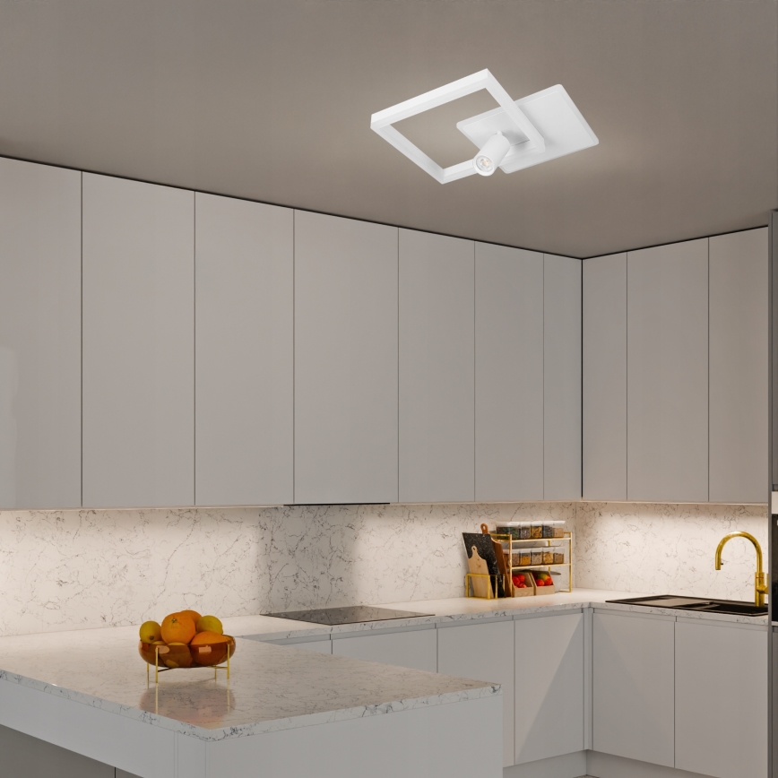 LED taklampa LED/38W/230V + 1xGU10/30W vit