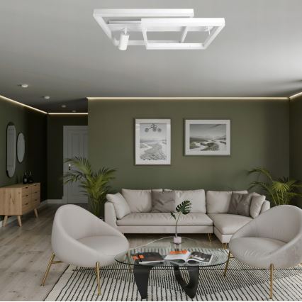 LED taklampa LED/38W/230V + 1xGU10/30W vit