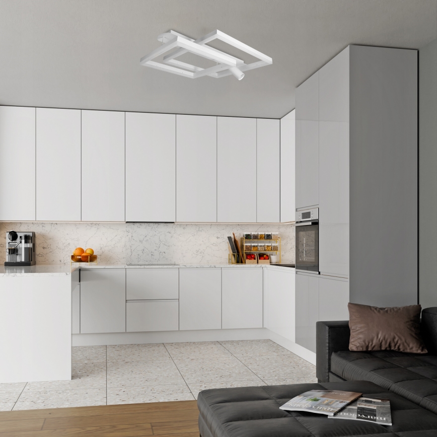 LED taklampa LED/38W/230V + 1xGU10/30W vit