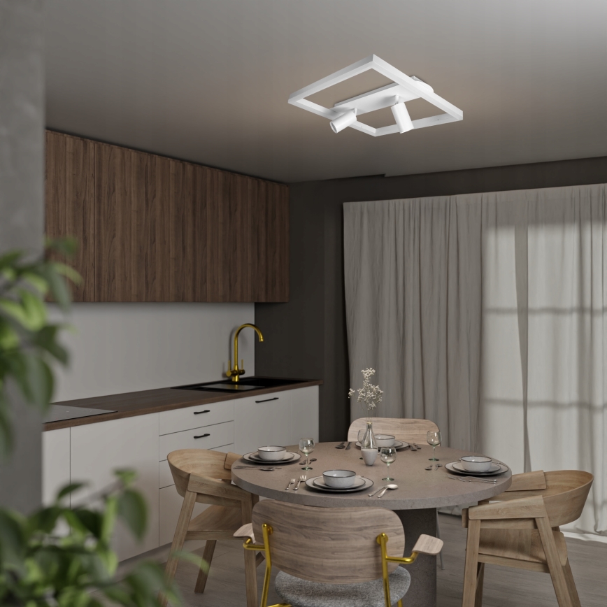 LED taklampa LED/38W/230V + 2xGU10/30W vit