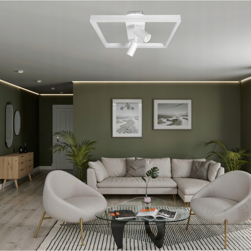 LED taklampa LED/38W/230V + 2xGU10/30W vit