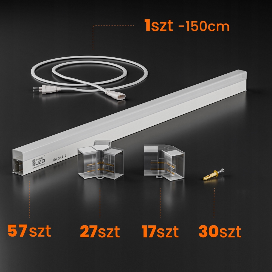 LED takarmatur HEXAGON LED/456W/85-265V 6500K 522x298 cm CRI 90 IP54 vit