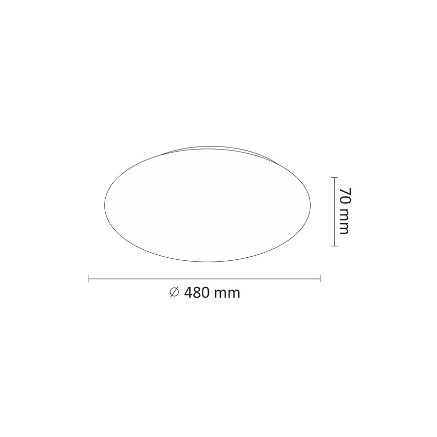 LED taklampa LED/45W/230V 3000K/4000K/6400K diameter 48 cm vit