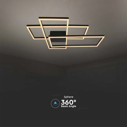 LED taklampa LED/47W/230V 3000K svart