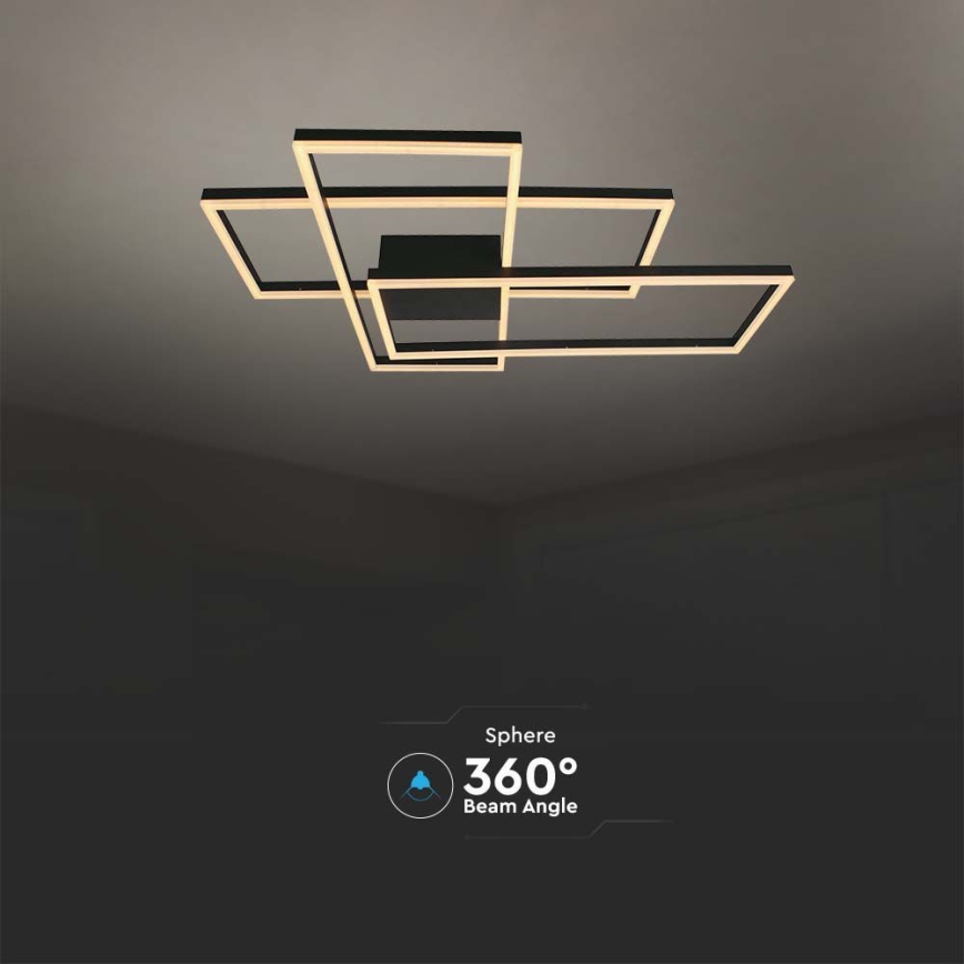 LED taklampa LED/47W/230V 3000K svart