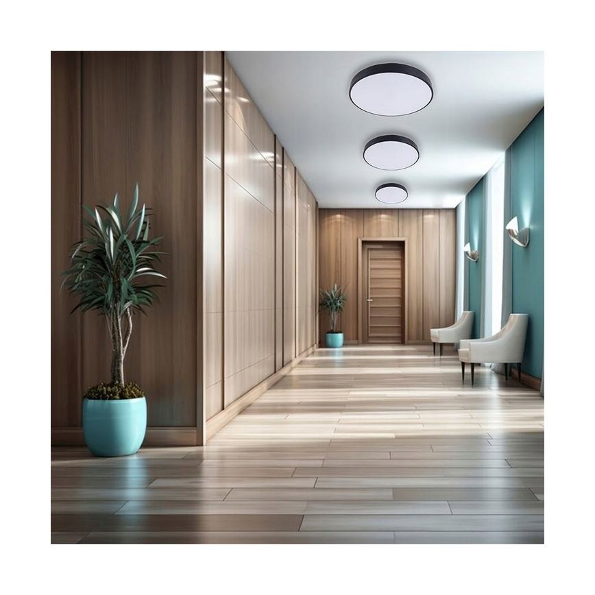LED taklampa LED/60W/230V 4000K diameter 60 cm svart