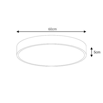 LED taklampa LED/60W/230V 4000K diameter 60 cm vit