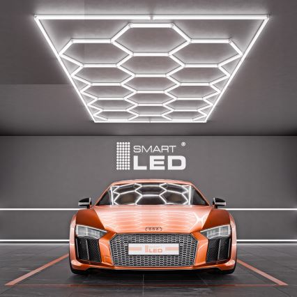 LED-takarmatur HEXAGON LED/696W/85-265V 6500K 484x243 cm CRI 90 IP54 vit