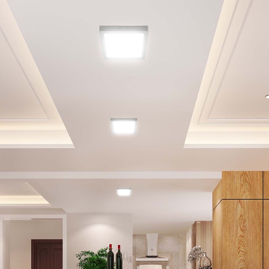 LED taklampa LED/6W/230V 3000K 12x12 cm vit