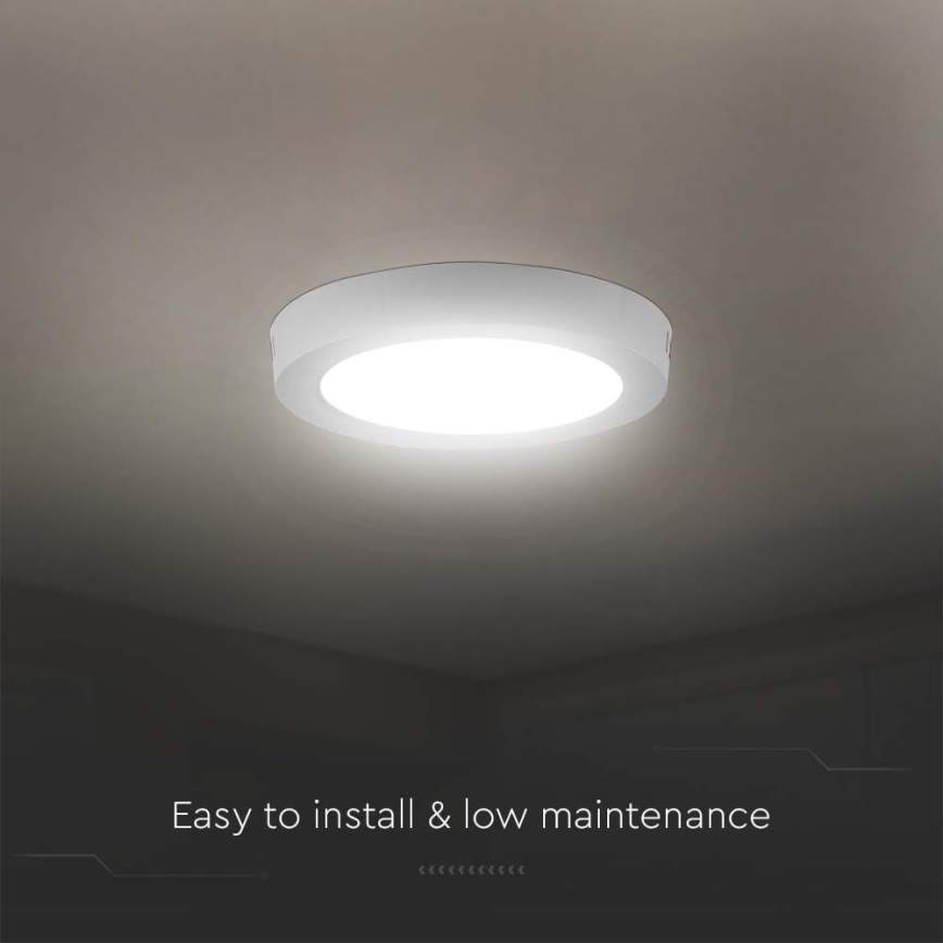 LED taklampa LED/6W/230V 3000K vit
