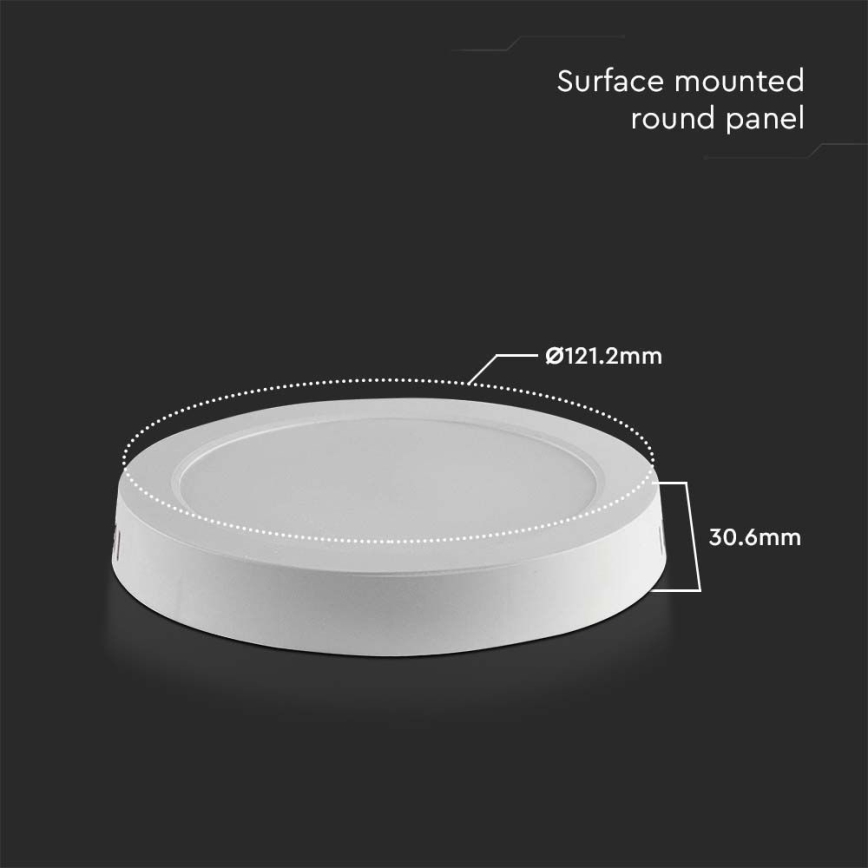 LED taklampa LED/6W/230V 3000K vit