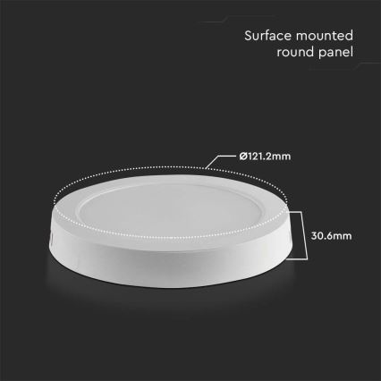LED taklampa LED/6W/230V 4000K vit