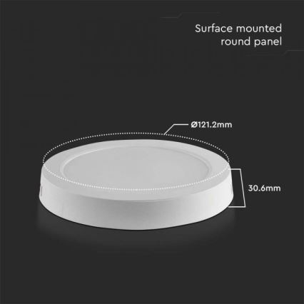 LED taklampa LED/6W/230V 6500K vit