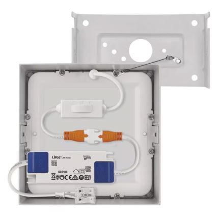 LED Taklampa NEXXO LED/7,6W/230V 3000/3500/4000K 12x12 cm vit