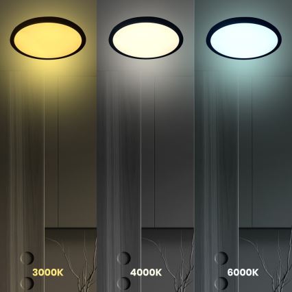 LED taklampa MAQ LED/32W/230V 3000/4000/6500K IP40 svart