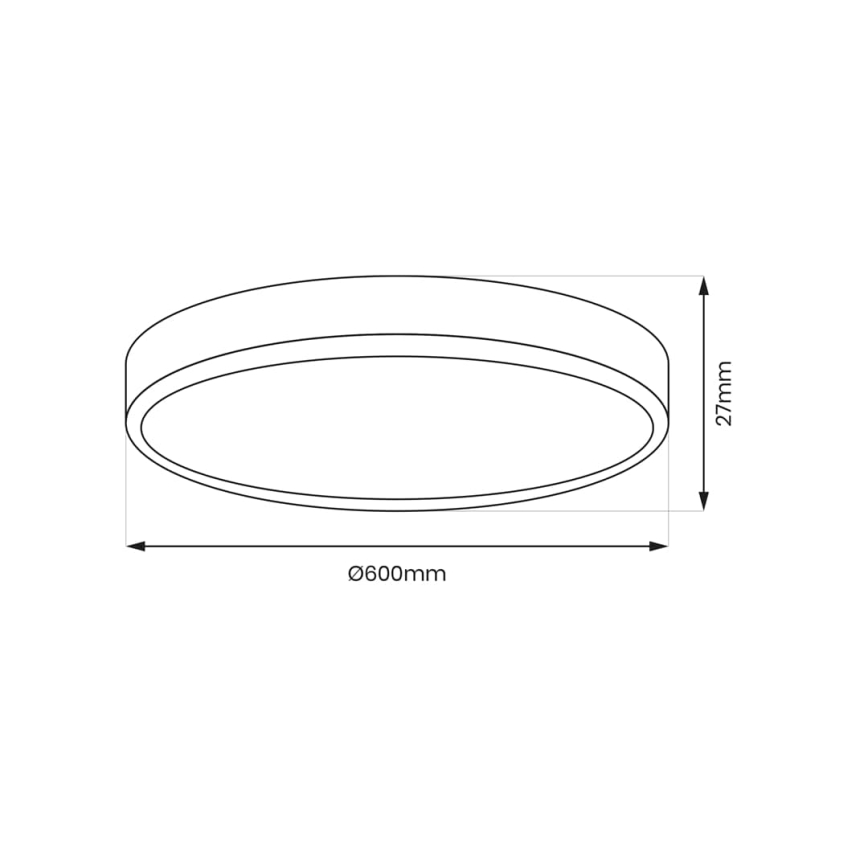 LED taklampa MAQ LED/50W/230V 3000/4000/6500K IP40 svart