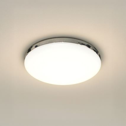 LED taklampa MAYA LED/10W/230V Ø 26 cm blank krom