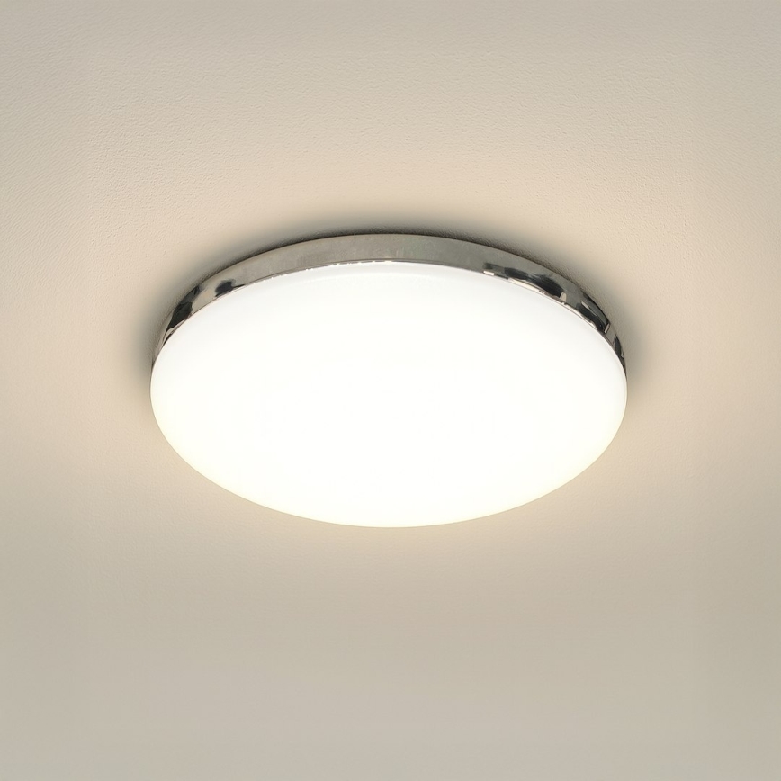 LED taklampa MAYA LED/10W/230V Ø 26 cm blank krom