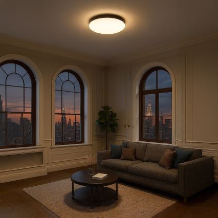 LED taklampa MAYA LED/36W/230V Ø 50 cm svart