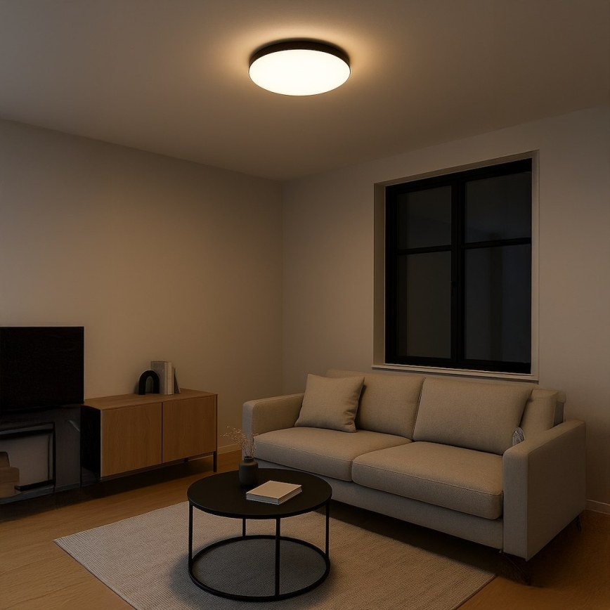 LED taklampa MAYA LED/36W/230V Ø 50 cm svart