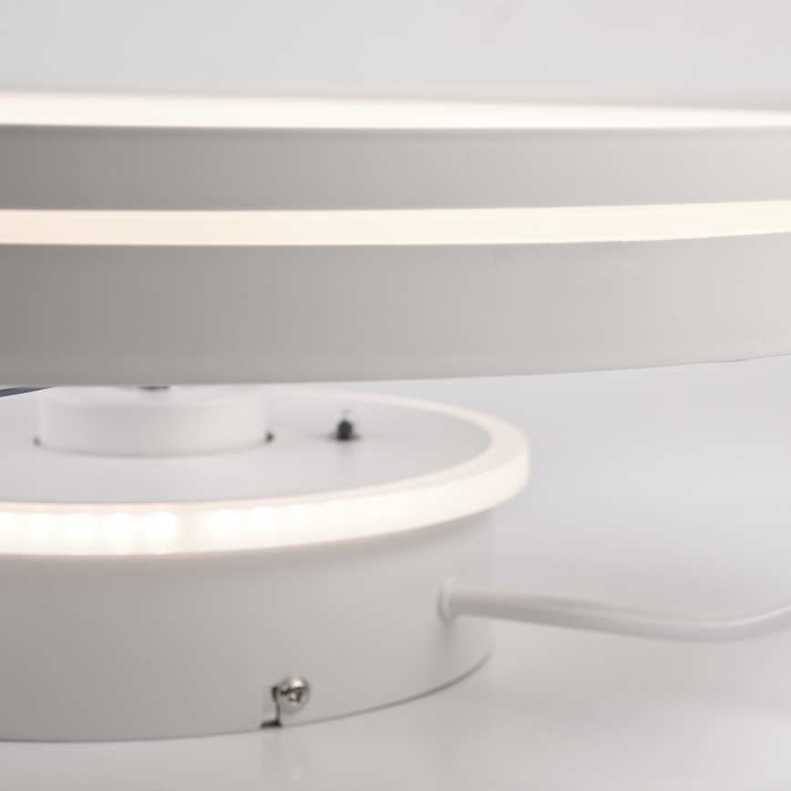 LED Dimbar taklampa med fläkt FARGO LED/37W/230V vit + fjärrkontroll