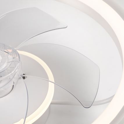 LED Dimbar taklampa med fläkt FARGO LED/37W/230V vit + fjärrkontroll