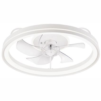 LED Dimbar taklampa med fläkt FARGO LED/37W/230V vit + fjärrkontroll