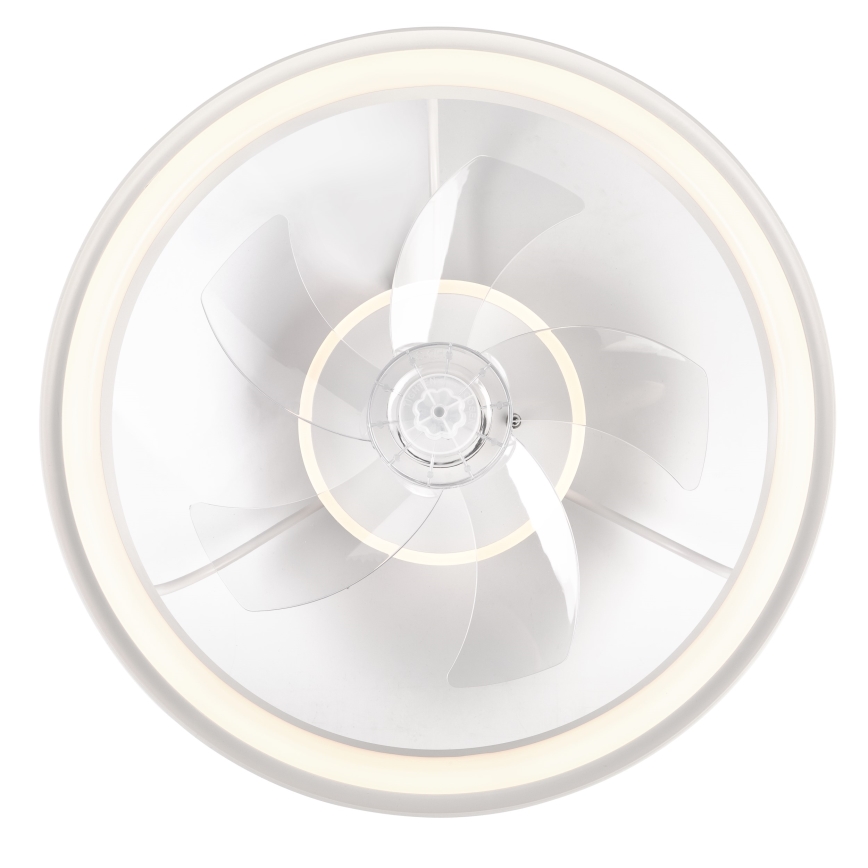 LED Dimbar taklampa med fläkt FARGO LED/37W/230V vit + fjärrkontroll