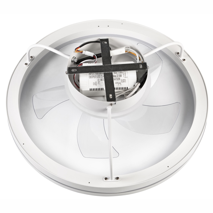 LED Dimbar taklampa med fläkt FARGO LED/37W/230V vit + fjärrkontroll