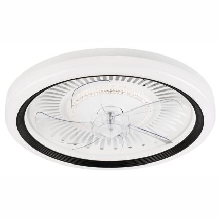 LED Dimbar taklampa med fläkt GEMMA LED/37W/230V vit + fjärrkontroll