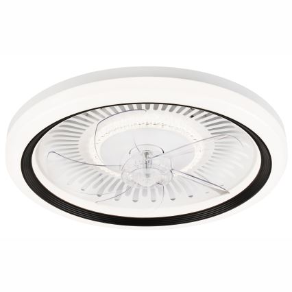 LED Dimbar taklampa med fläkt GEMMA LED/37W/230V vit + fjärrkontroll
