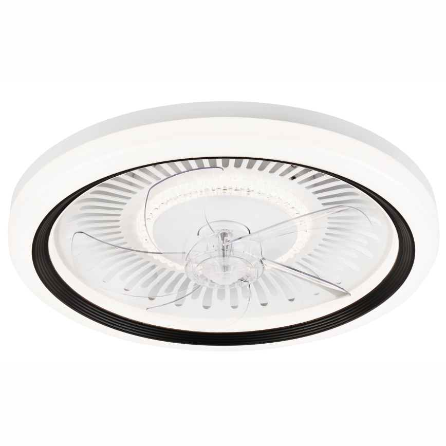 LED Dimbar taklampa med fläkt GEMMA LED/37W/230V vit + fjärrkontroll