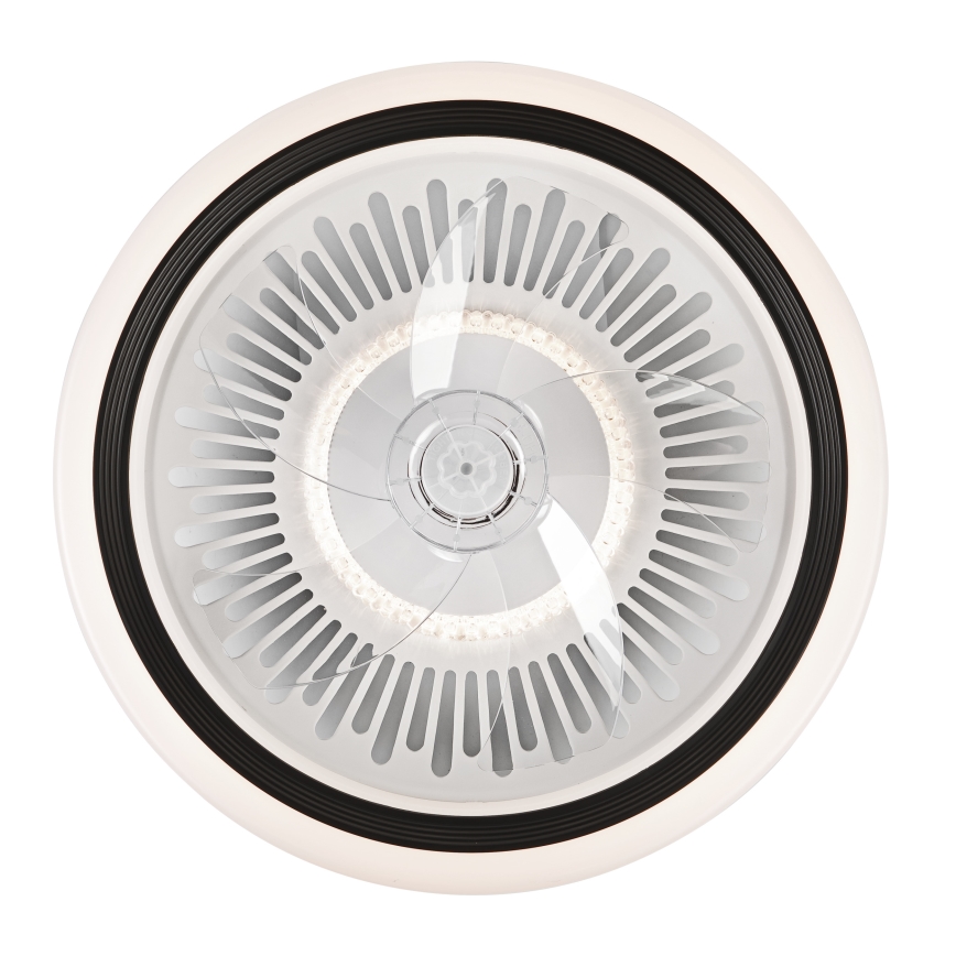 LED Dimbar taklampa med fläkt GEMMA LED/37W/230V vit + fjärrkontroll