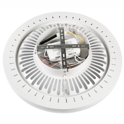 LED Dimbar taklampa med fläkt GEMMA LED/37W/230V vit + fjärrkontroll