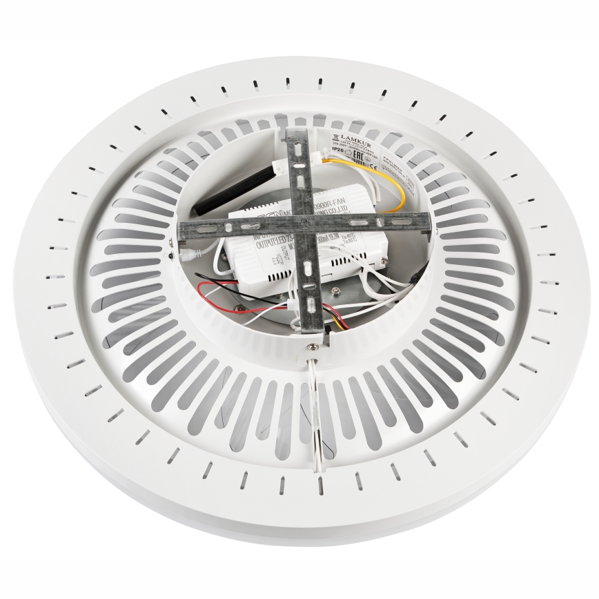 LED Dimbar taklampa med fläkt GEMMA LED/37W/230V vit + fjärrkontroll