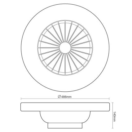 LED Dimbar taklampa med fläkt OPAL LED/48W/230V 3000-6500K + fjärrkontroll