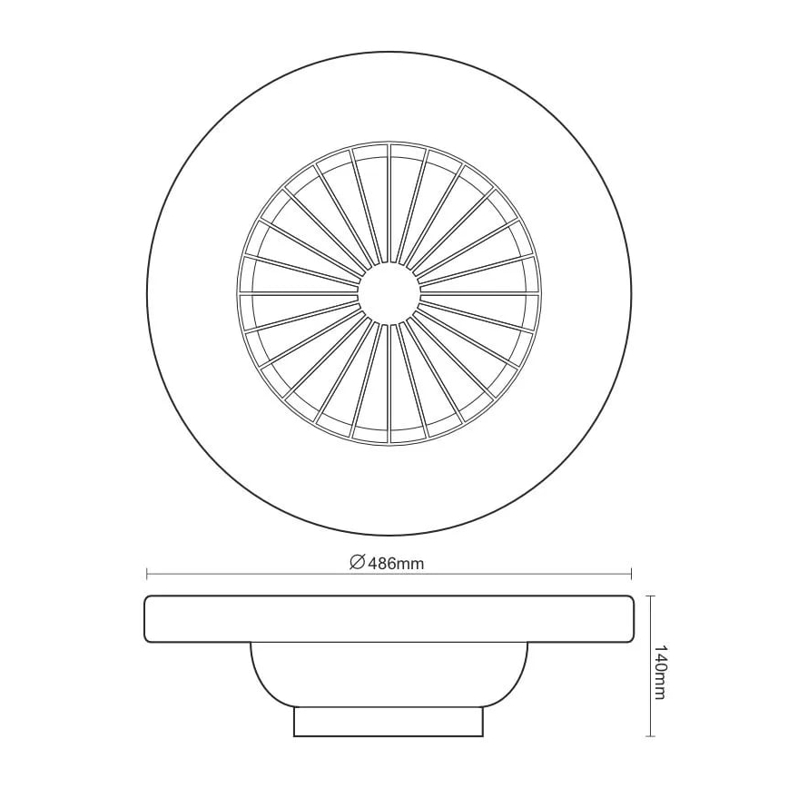 LED Dimbar taklampa med fläkt OPAL LED/48W/230V 3000-6500K + fjärrkontroll