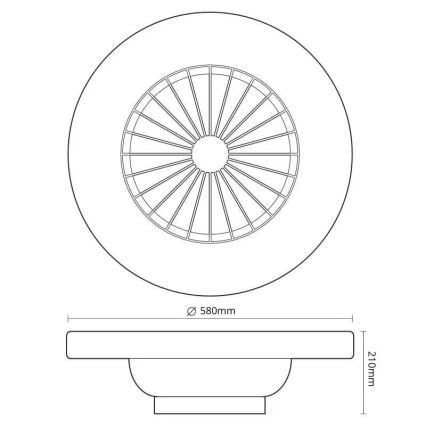 LED Dimbar taklampa med fläkt OPAL LED/72W/230V 3000-6500K + fjärrkontroll