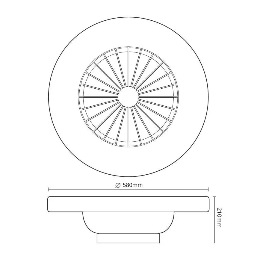 LED Dimbar taklampa med fläkt OPAL LED/72W/230V 3000-6500K + fjärrkontroll