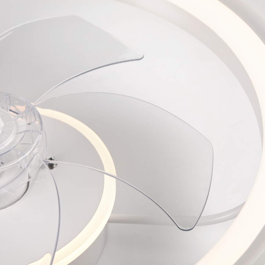 LED Dimbart taklampa med fläkt FARGO LED/37W/230V vit + fjärrkontroll
