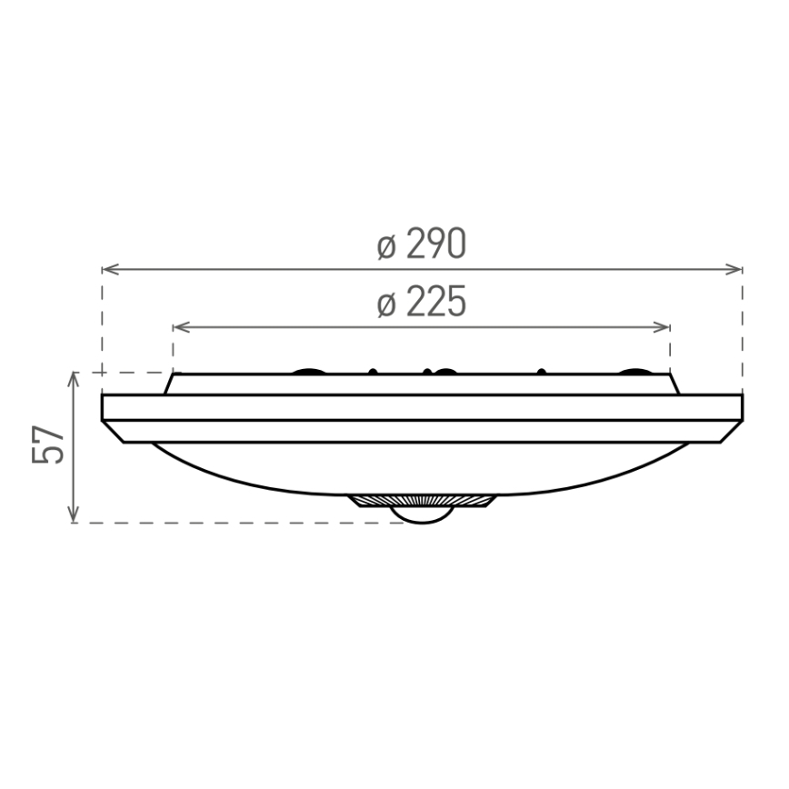 LED-taklampa med rörelse- och skymningssensor LED/20W/230V Ø 29 cm vit