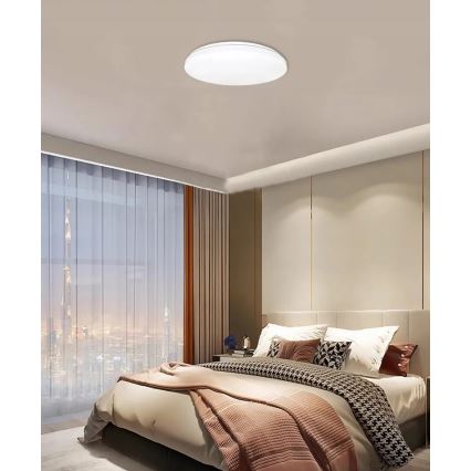 LED taklampa med motion och dusk sensor LED/24W/230V 4000K diameter 32,5 cm vit