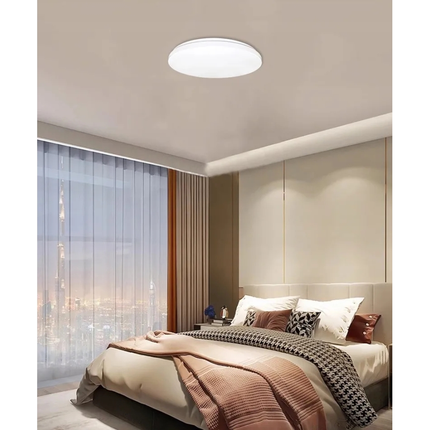 LED taklampa med motion och dusk sensor LED/24W/230V 4000K diameter 32,5 cm vit