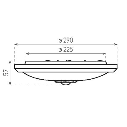 LED taklampa med sensor och nödmodul MANA LED/16W/230V 4000K