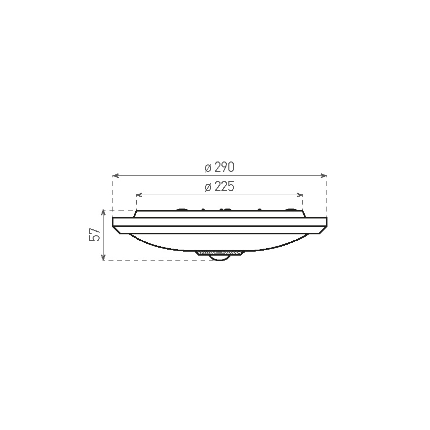 LED taklampa med sensor och nödmodul MANA LED/16W/230V 4000K