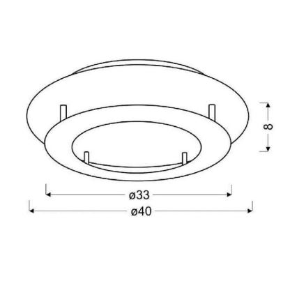 LED taklampa MERLE LED/18W/230V