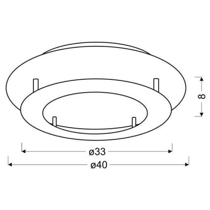 LED taklampa MERLE LED/18W/230V