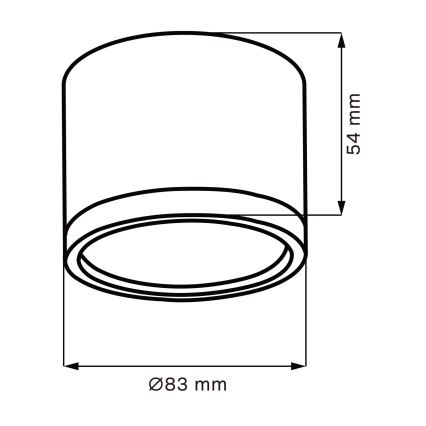 LED taklampa MIRELLA 1xGX53/6W/230V svart/guld