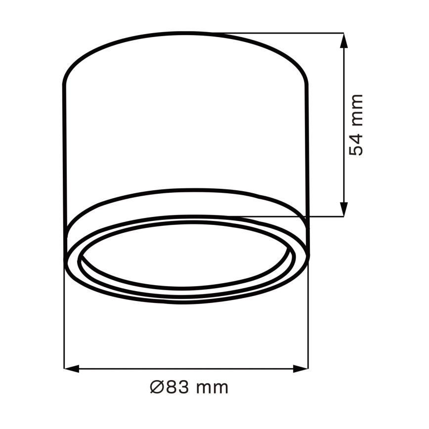LED taklampa MIRELLA 1xGX53/6W/230V svart/guld